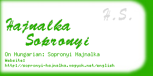 hajnalka sopronyi business card